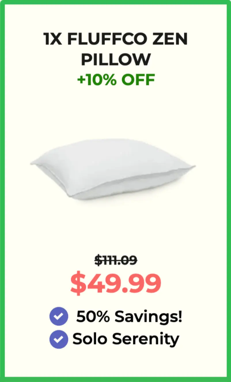 FluffCo Zen Sleep Pillow Package 1